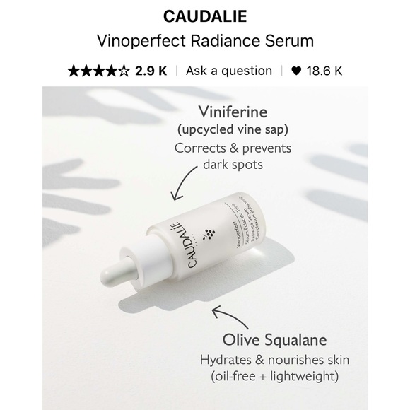 2/$35 Caudalie Vinoperfect Radiance Serum 10ml - Picture 3 of 3